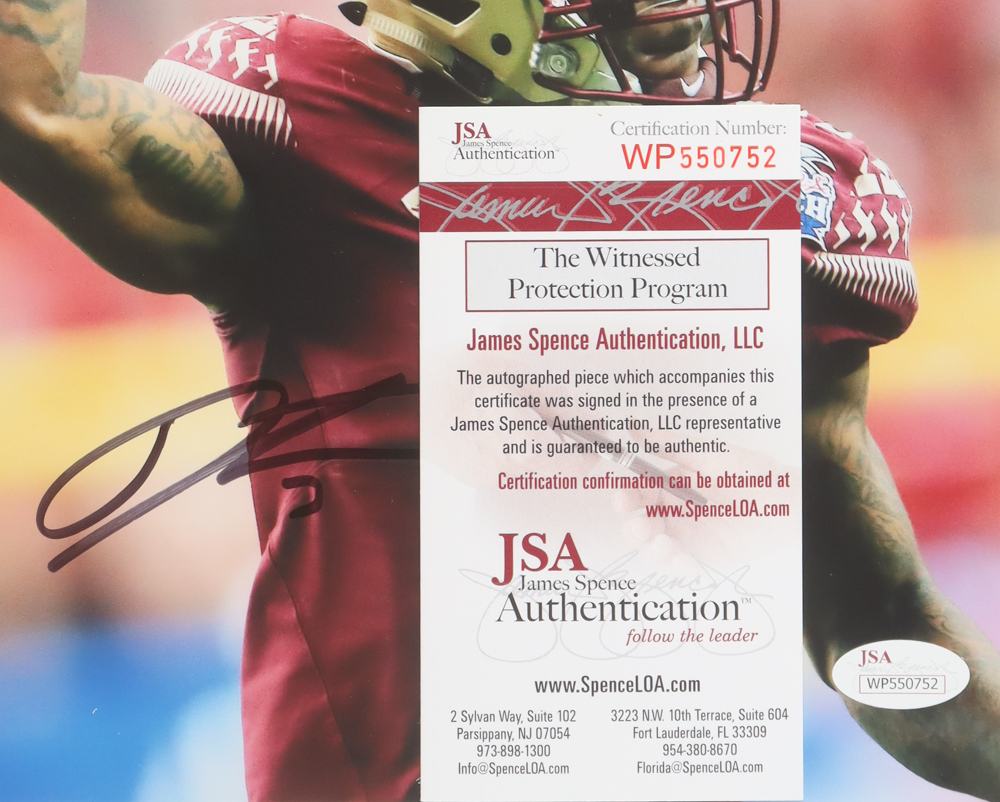 Derwin James Signed Florida State Seminoles 8x10 Photo (JSA) at PristineAuction.com Derwin James Signed Florida State Seminoles 8x10 Photo (JSA) at PristineAuction.com