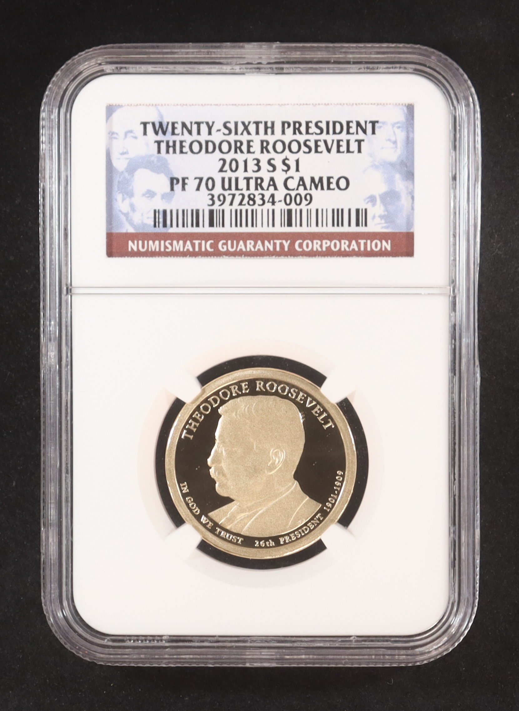 2013-S U.S. Proof Presidential $1 Dollar, Theodore Roosevelt 26th President (NGC PF70 ULTRA CAMEO) at PristineAuction.com 2013-S U.S. Proof Presidential $1 Dollar, Theodore Roosevelt 26th President (NGC PF70 ULTRA CAMEO) at PristineAuction.com