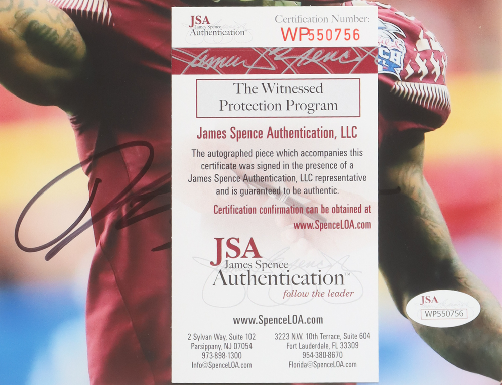 Derwin James Signed Florida State Seminoles 8x10 Photo (JSA) at PristineAuction.com Derwin James Signed Florida State Seminoles 8x10 Photo (JSA) at PristineAuction.com