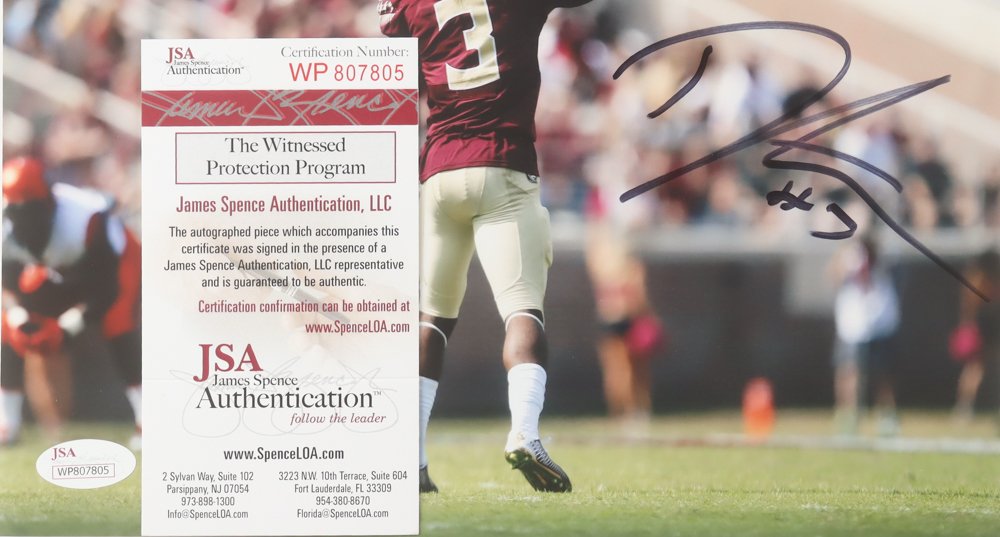 Derwin James Signed Florida State Seminoles 8x10 Photo (JSA) at PristineAuction.com Derwin James Signed Florida State Seminoles 8x10 Photo (JSA) at PristineAuction.com