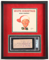 Bing Crosby Signed 1957 Custom Framed Personal Bank Check Display (PSA) at PristineAuction.com