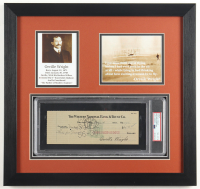 Orville Wright Signed Custom Framed 1932 Custom Framed Personal Bank Check Display (PSA | Autograph Graded 8) at PristineAuction.com
