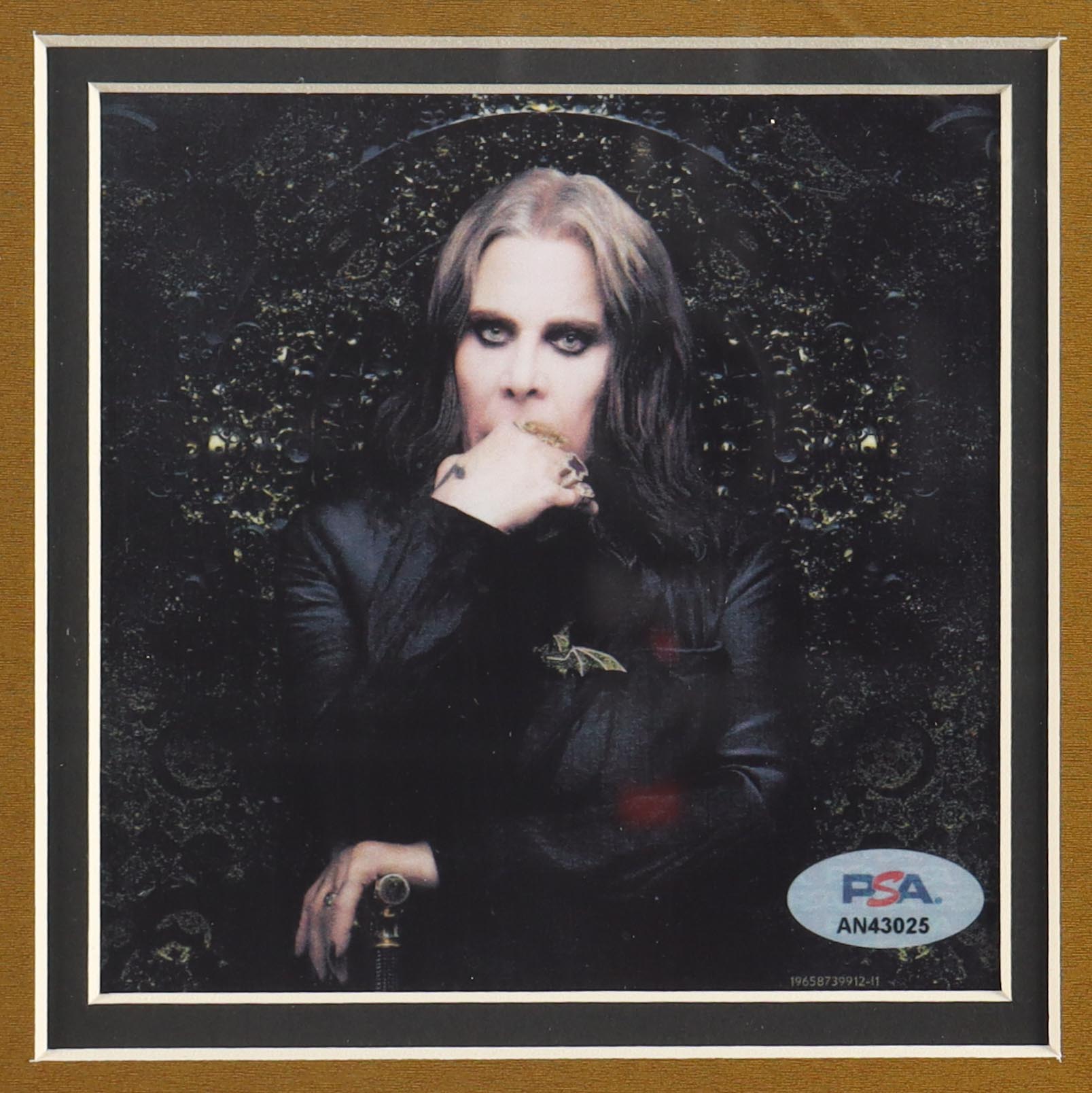 Ozzy Osbourne Signed "Patient Number 9" Custom Framed CD Insert (PSA) at PristineAuction.com Ozzy Osbourne Signed "Patient Number 9" Custom Framed CD Insert (PSA) at PristineAuction.com