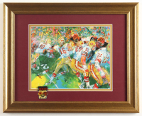 "Joe Montana" 49ers Custom Framed Leroy Neiman Art Print Display with Super Bowl XXIII Pin at PristineAuction.com