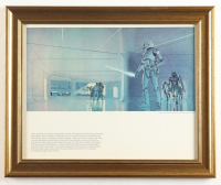 Star Wars "Escaping Death Star" 1977 Ralph McQuarrie Custom Framed Pre-Production Art Photo Display at PristineAuction.com