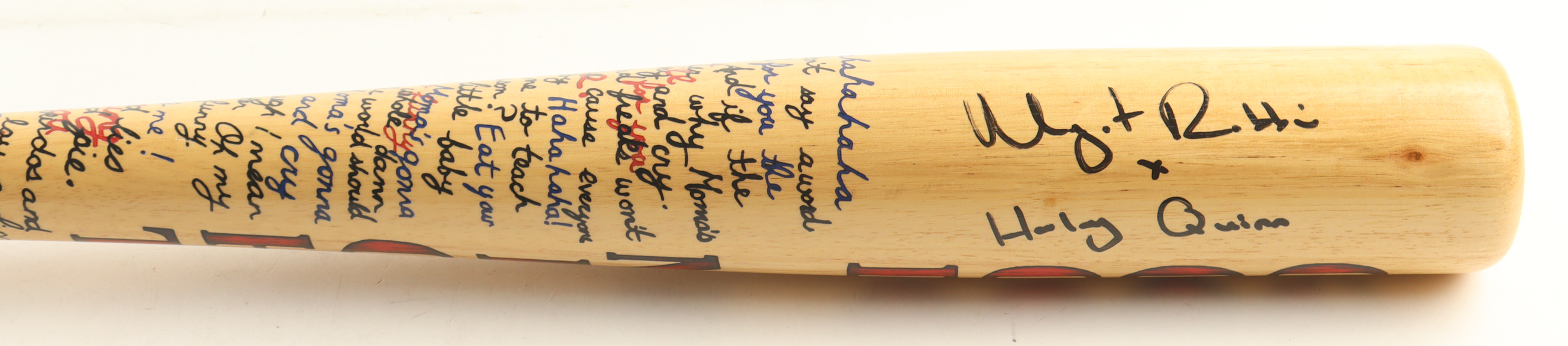 Margot Robbie Signed "Suicide Squad" Harley Quinn Baseball Bat Inscribed "Harley Quinn"(Celebrity Authentics) at PristineAuction.com Margot Robbie Signed "Suicide Squad" Harley Quinn Baseball Bat Inscribed "Harley Quinn"(Celebrity Authentics) at PristineAuction.com