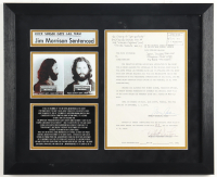 Jim Morrison Custom Framed Original 1970 Public Court Ordered Document at PristineAuction.com