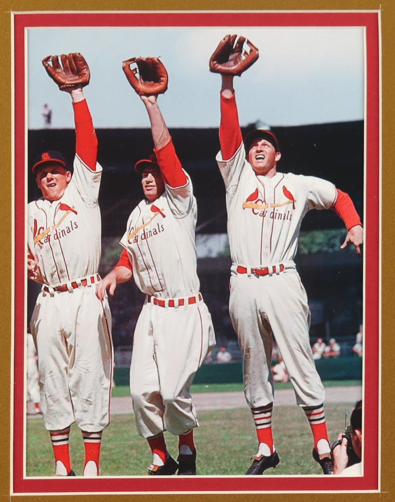 Stan Musial Signed Cut Cardinals Custom Framed Cut Display with Jersey & (3) World Series Pins (PSA) at PristineAuction.com Stan Musial Signed Cut Cardinals Custom Framed Cut Display with Jersey & (3) World Series Pins (PSA) at PristineAuction.com