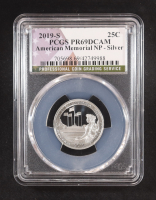 2019-S U.S. National Parks Quarter, American Memorial - 90% Silver Deep Cameo Proof (PCGS PR69DCAM) at PristineAuction.com