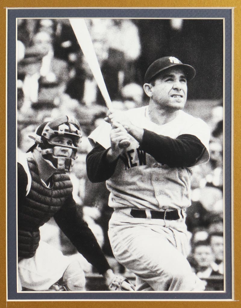 Yogi Berra Signed Custom Framed Cut Display with Jersey & Yankees World Series Pin (PSA) at PristineAuction.com Yogi Berra Signed Custom Framed Cut Display with Jersey & Yankees World Series Pin (PSA) at PristineAuction.com