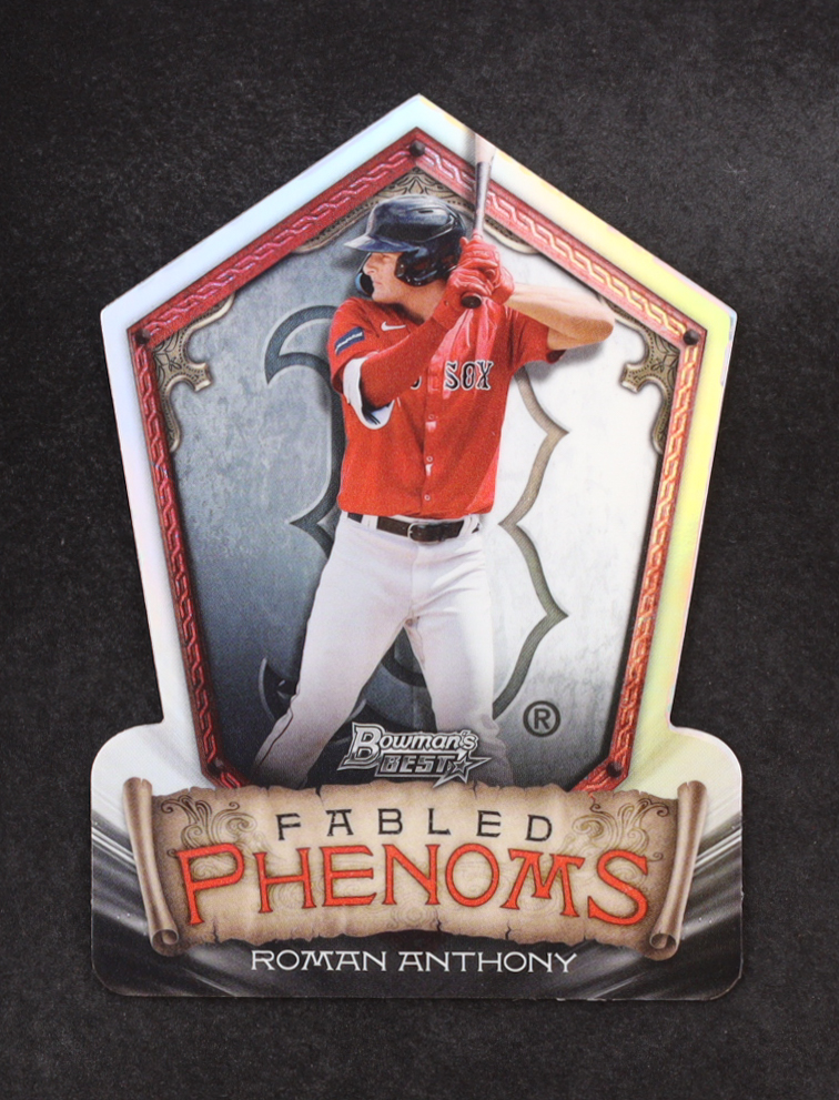 Roman Anthony 2024 Bowman's Best Fabled Phenoms Mini-Diamond Refractors #FP11 RC at PristineAuction.com Roman Anthony 2024 Bowman's Best Fabled Phenoms Mini-Diamond Refractors #FP11 RC at PristineAuction.com