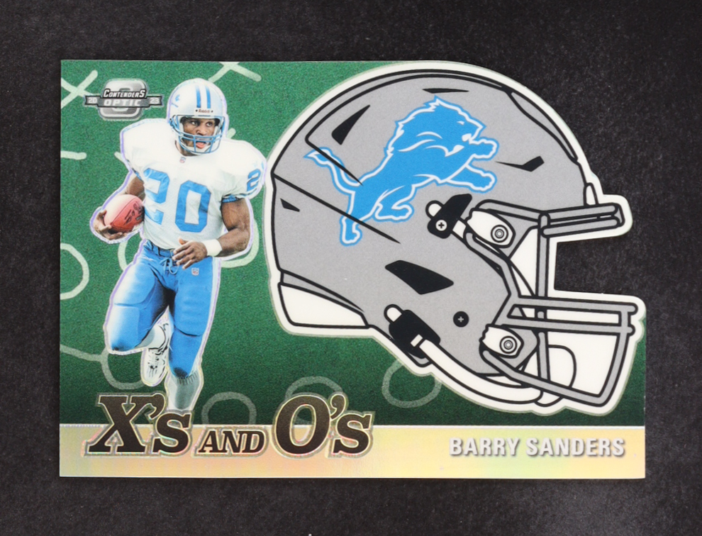 Barry Sanders 2023 Panini Contenders Optic Prizm X's And O's #XO-46 at PristineAuction.com Barry Sanders 2023 Panini Contenders Optic Prizm X's And O's #XO-46 at PristineAuction.com