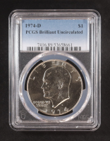 1974-D Eisenhower Silver $1 Dollar (PCGS BRILLIANT UNCIRCULATED) at PristineAuction.com