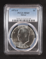 1971-S Eisenhower Silver $1 Dollar (PCGS MS65) at PristineAuction.com