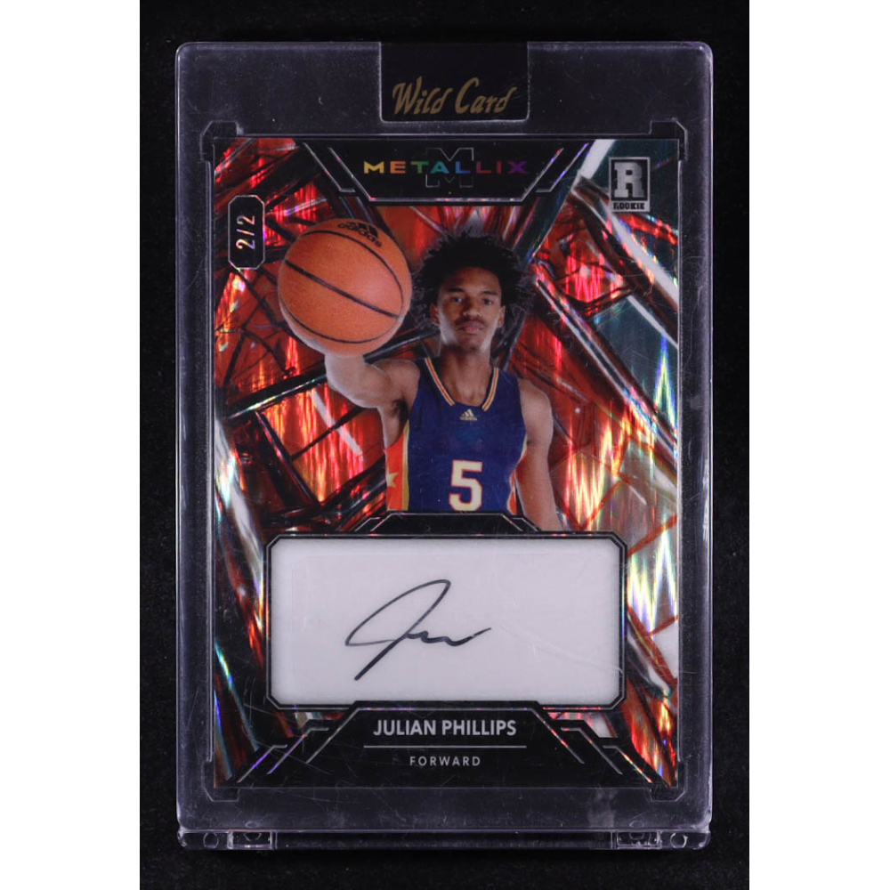 Julian Phillips 2023 Wild Card American Metalix Rookie Autograph Shock #WMGAJP #2/2 at PristineAuction.com