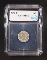 1942-D Mercury 10C Silver Dime (IGC MS65) at PristineAuction.com