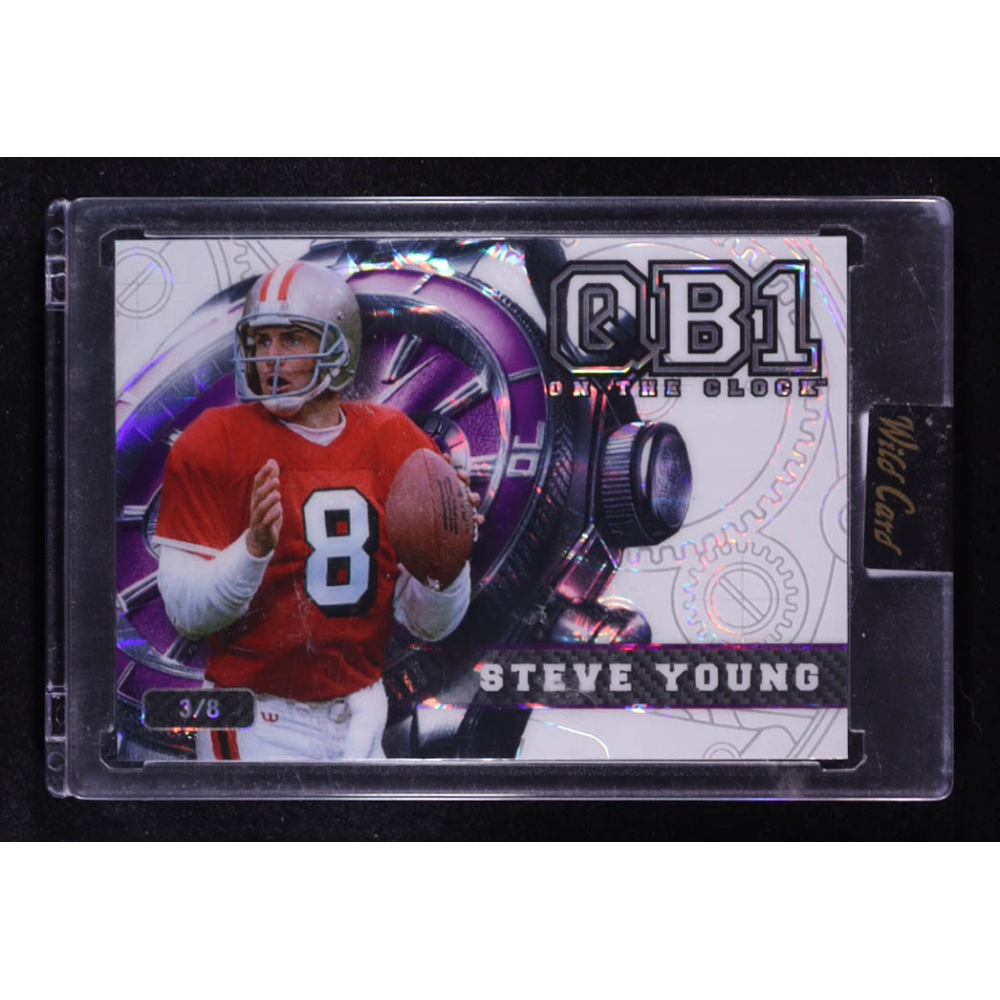 Steve Young 2024 Wild Card QB1 On the Clock White #OCWWHSY2 #3/8 at PristineAuction.com