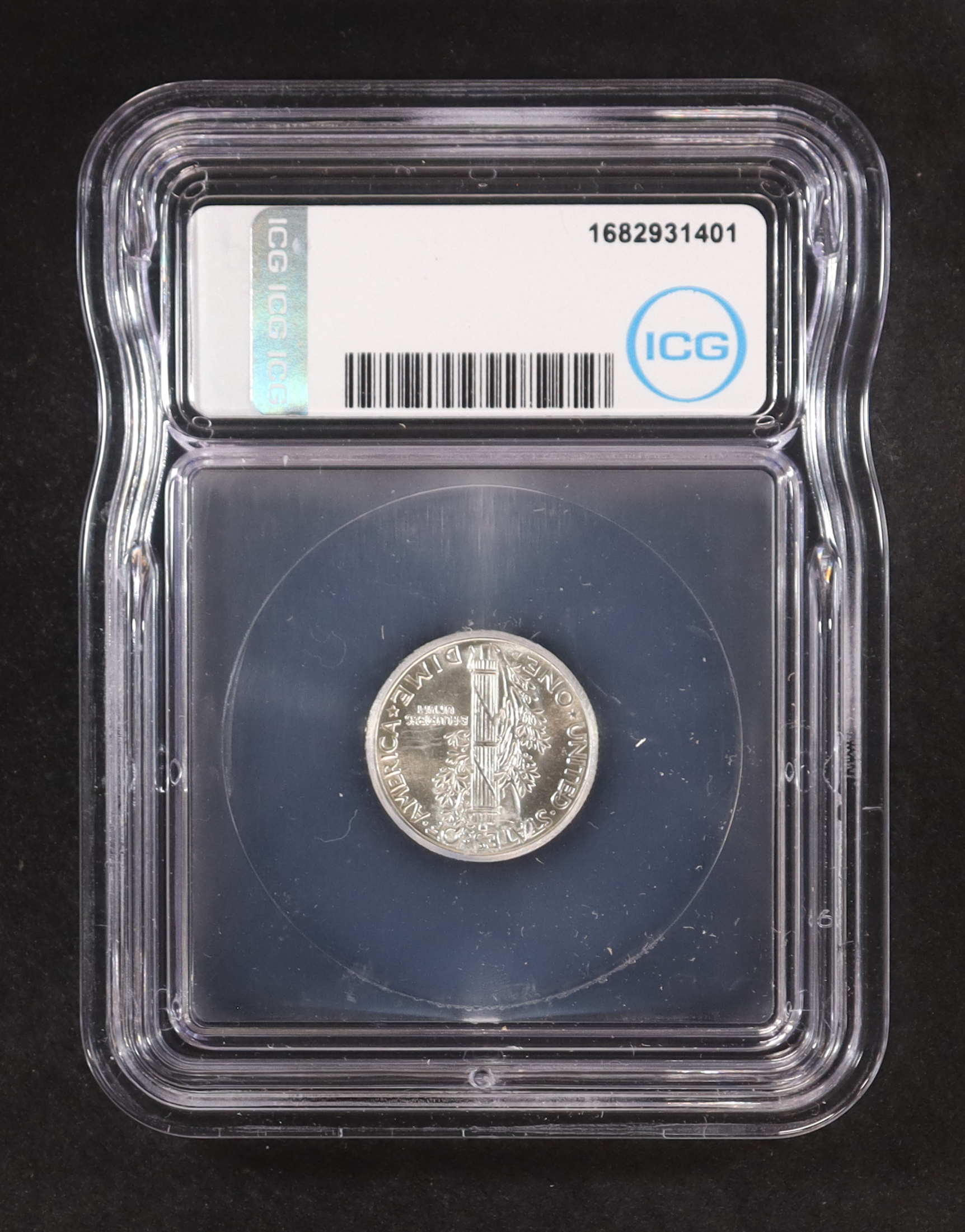 1939-D Mercury 10C Silver Dime (IGC MS65) at PristineAuction.com 1939-D Mercury 10C Silver Dime (IGC MS65) at PristineAuction.com