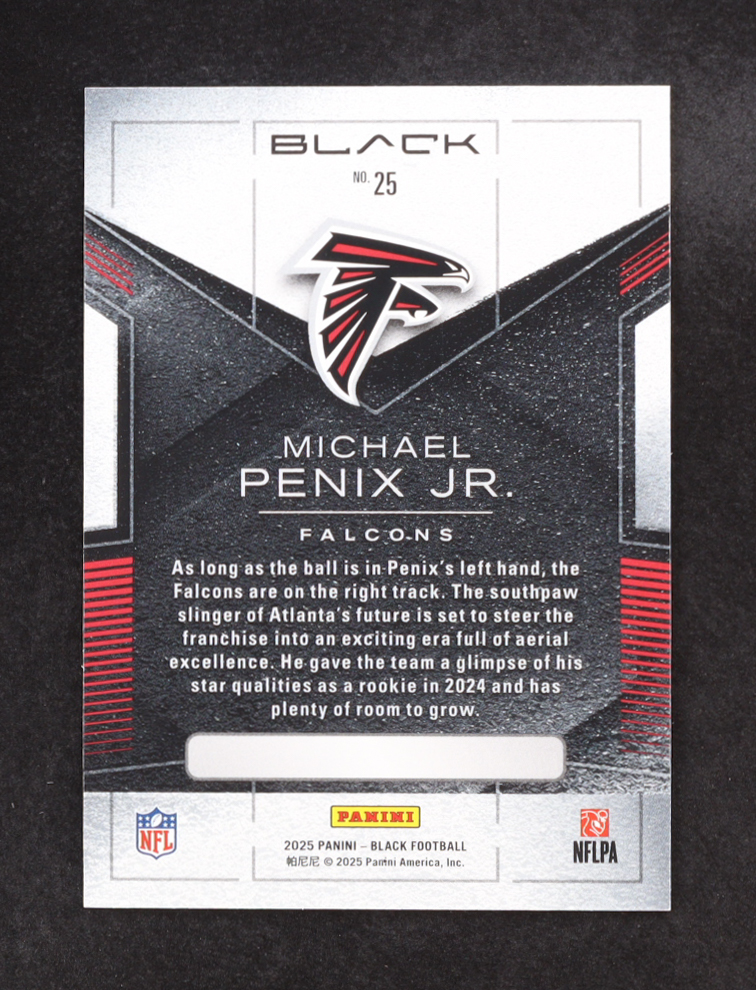 Michael Penix Jr. 2025 Panini Black #25 at PristineAuction.com Michael Penix Jr. 2025 Panini Black #25 at PristineAuction.com
