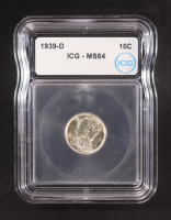 1939-D Mercury 10C Silver Dime (IGC MS64) at PristineAuction.com