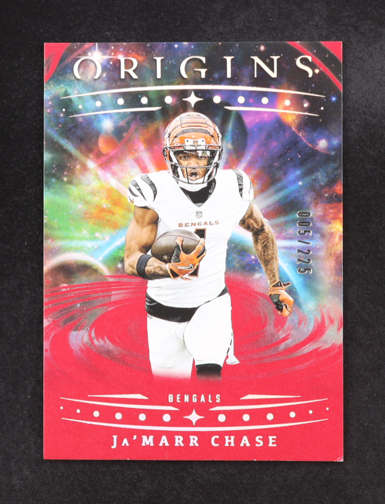 Ja'Marr Chase 2025 Panini Origins #99 #005/225 at PristineAuction.com Ja'Marr Chase 2025 Panini Origins #99 #005/225 at PristineAuction.com