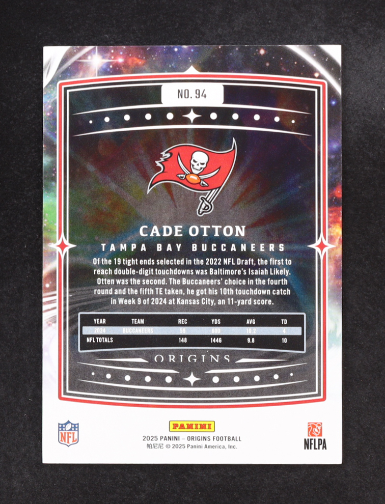 Cade Otton 2025 Panini Origins #94 #009/225 at PristineAuction.com Cade Otton 2025 Panini Origins #94 #009/225 at PristineAuction.com