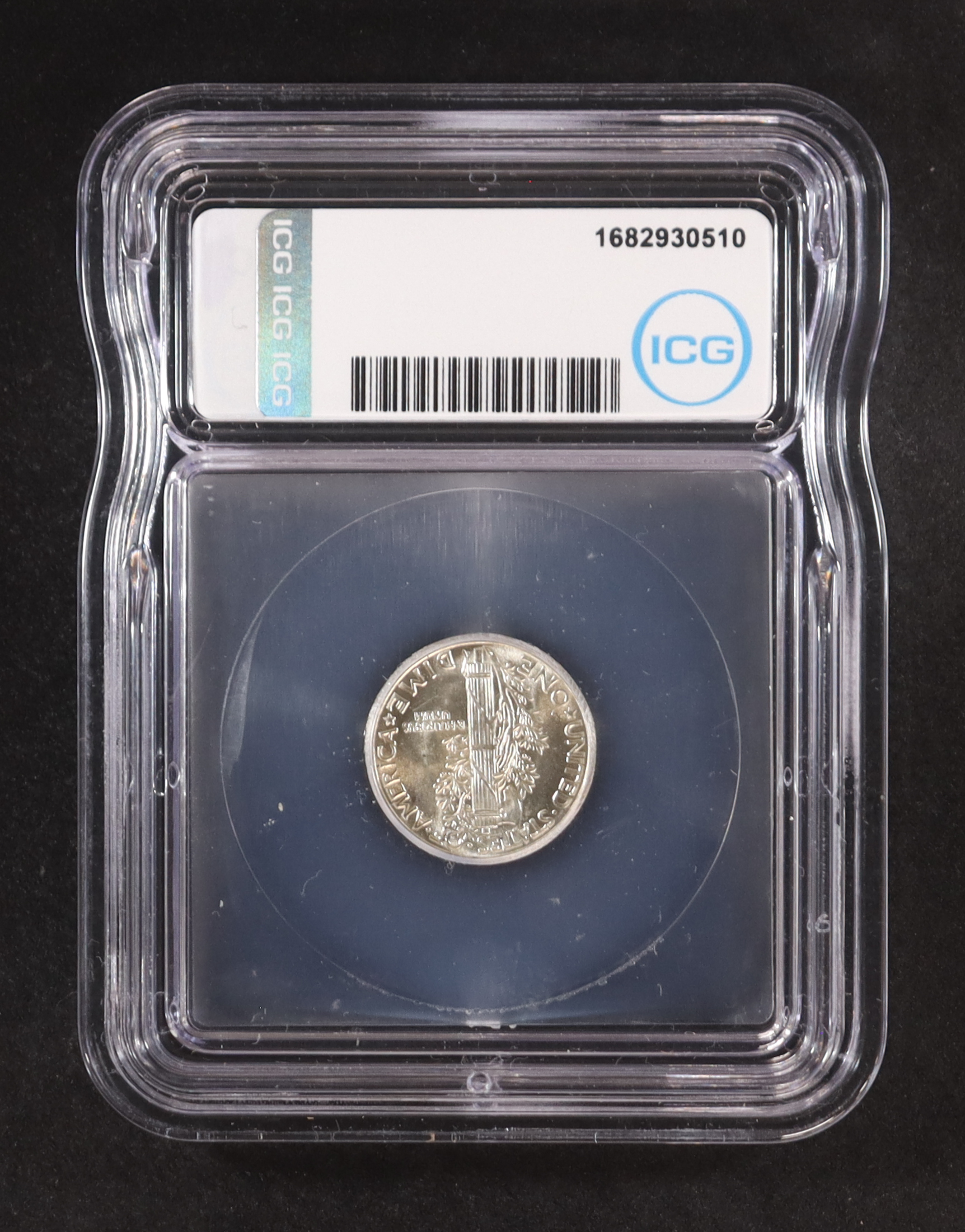 1944 Mercury 10C Silver Dime (IGC MS65) at PristineAuction.com 1944 Mercury 10C Silver Dime (IGC MS65) at PristineAuction.com