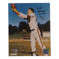 Dante "Gluefingers" Lavelli Signed Browns 8x10 Photo Inscribed "HOF 1975" (Beckett) at PristineAuction.com