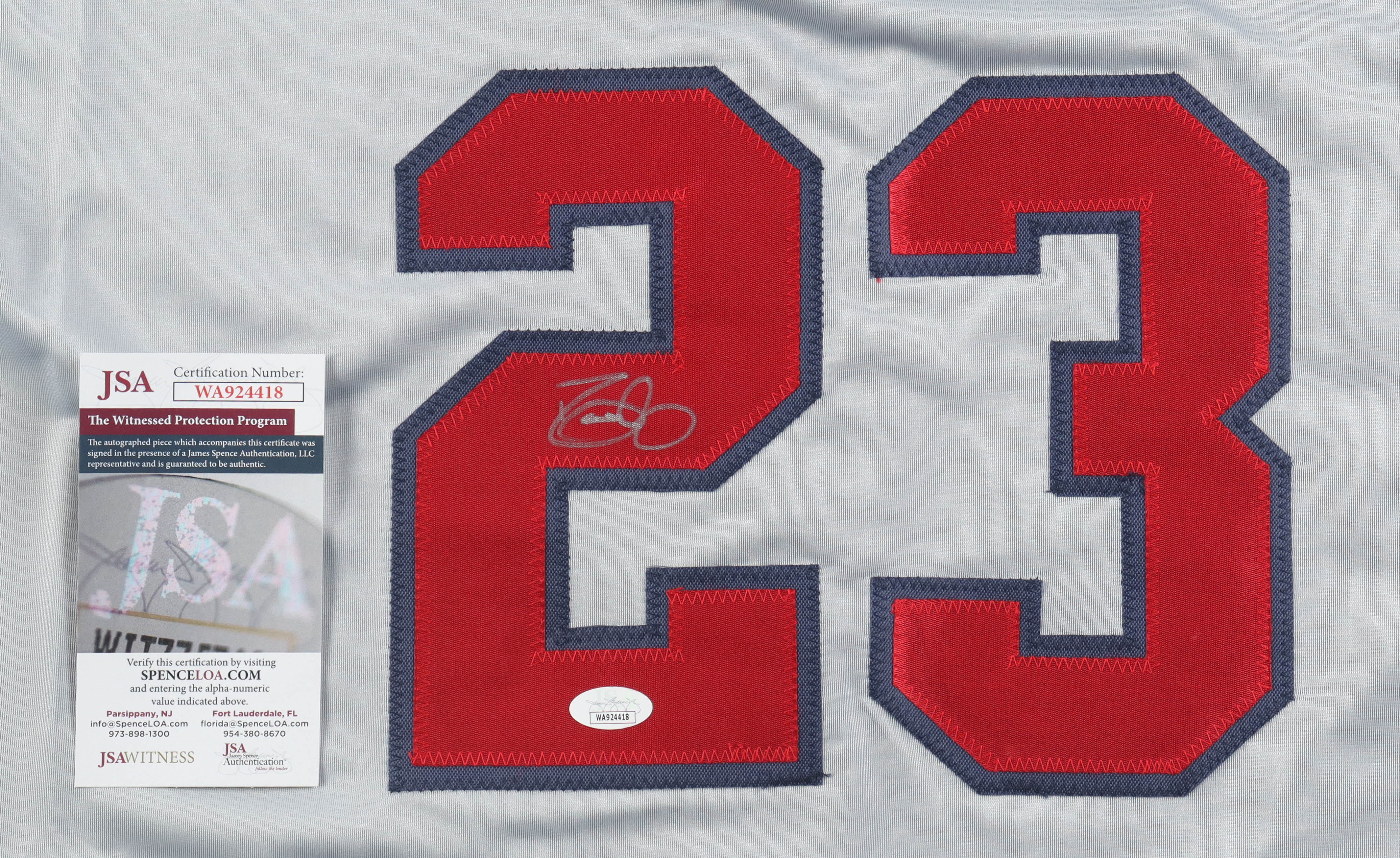 David Justice Signed Jersey (JSA) at PristineAuction.com David Justice Signed Jersey (JSA) at PristineAuction.com