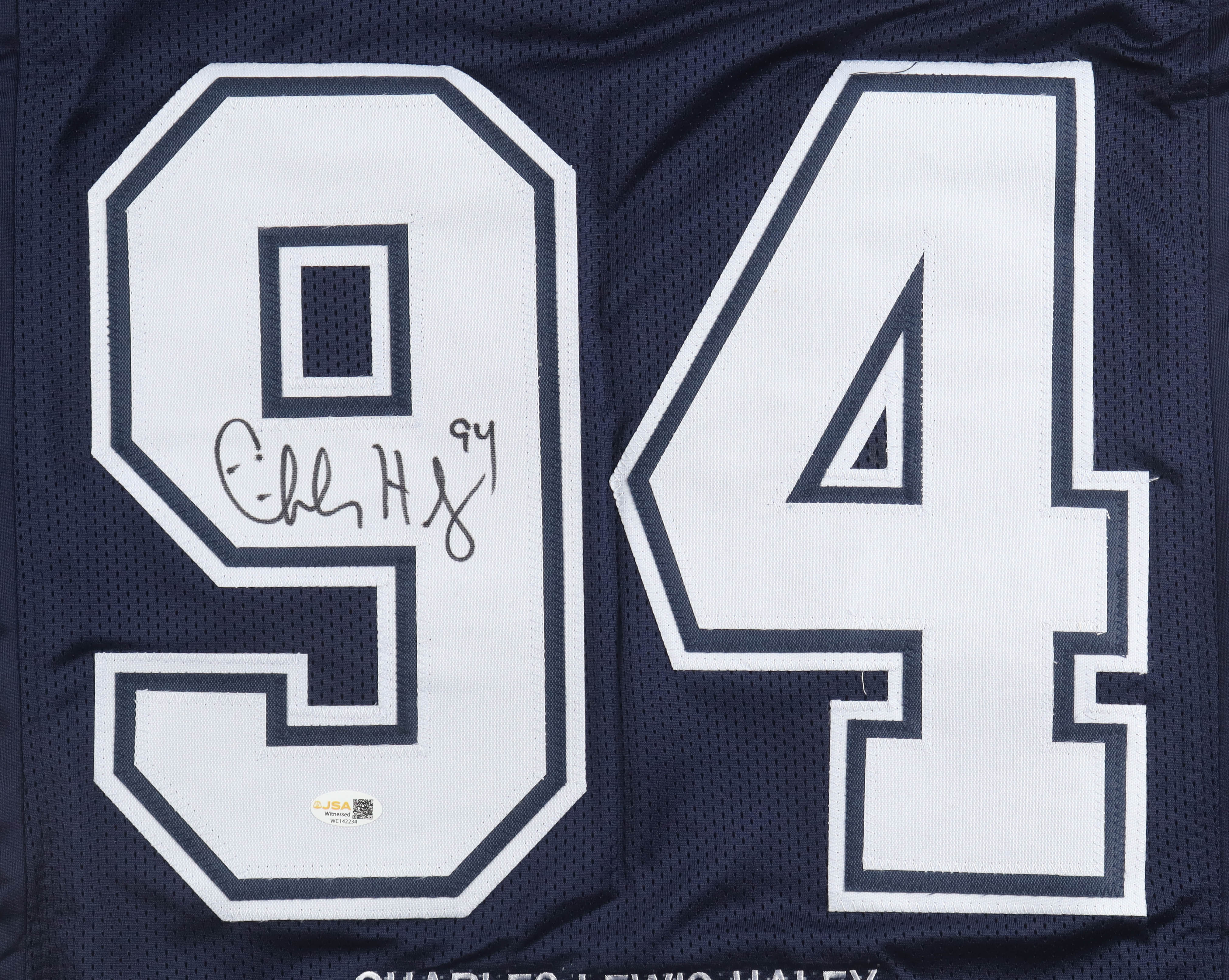 Charles Haley Signed Career Highlight Stat Jersey (JSA) at PristineAuction.com Charles Haley Signed Career Highlight Stat Jersey (JSA) at PristineAuction.com