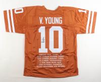 Vince Young Signed Career Highlight Stat Jersey (JSA) at PristineAuction.com