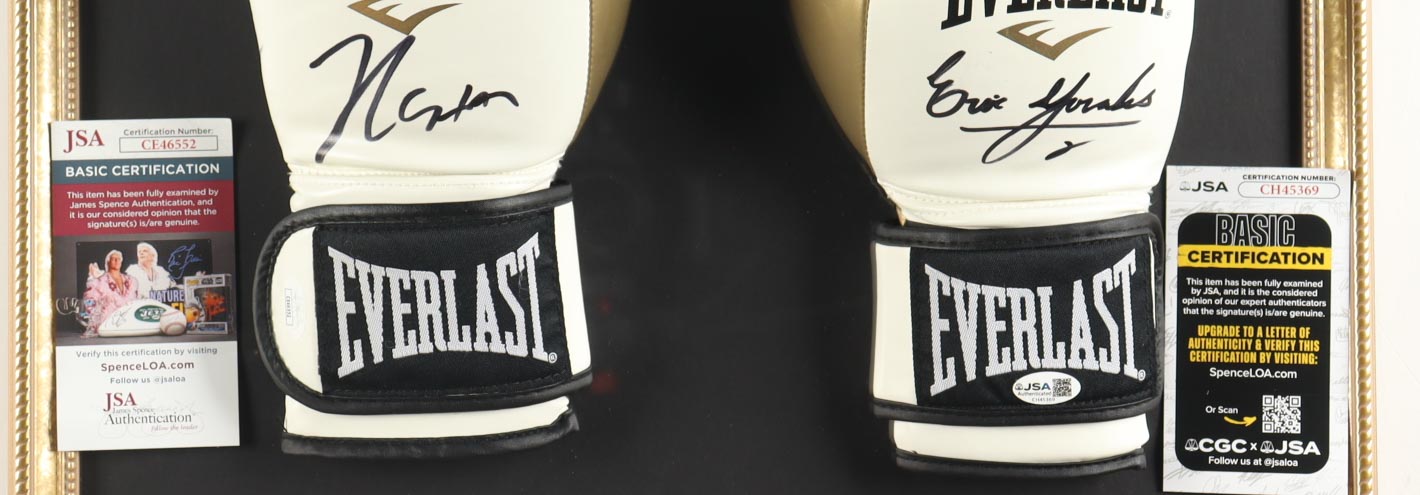 Julio Cesar Chavez, Marco Antonio Barrera & Erik Morales Signed "Kings Of Mexico Boxing" Custom Framed Boxing Glove Pair Display (JSA) at PristineAuction.com Julio Cesar Chavez, Marco Antonio Barrera & Erik Morales Signed "Kings Of Mexico Boxing" Custom Framed Boxing Glove Pair Display (JSA) at PristineAuction.com