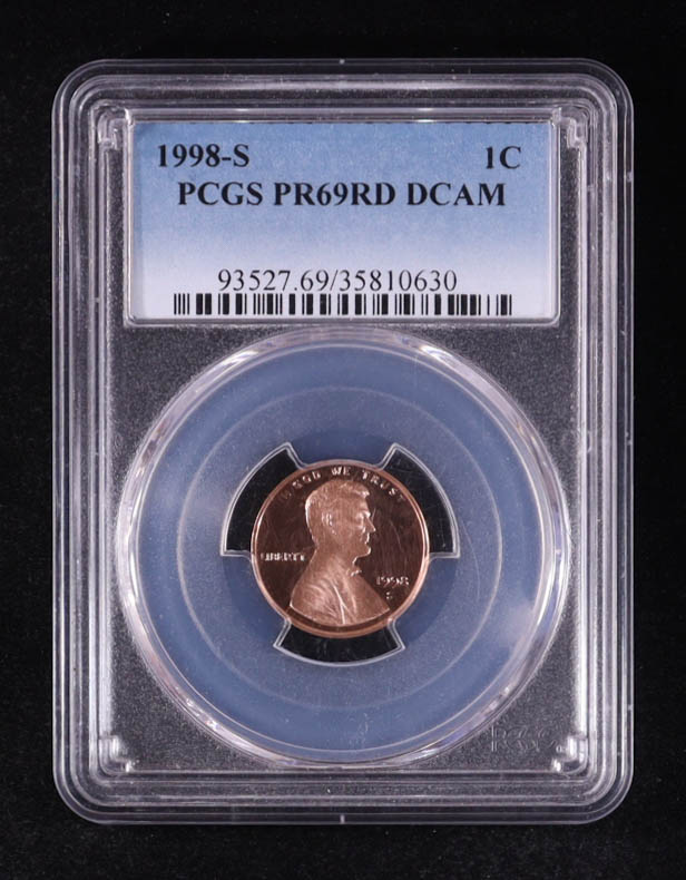 1998-S Lincoln Penny (PCGS PR69RD DCAM) at PristineAuction.com 1998-S Lincoln Penny (PCGS PR69RD DCAM) at PristineAuction.com