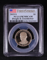 2015-S Eisenhower Gold Dollar First Strike (PCGS PR70DCAM) at PristineAuction.com