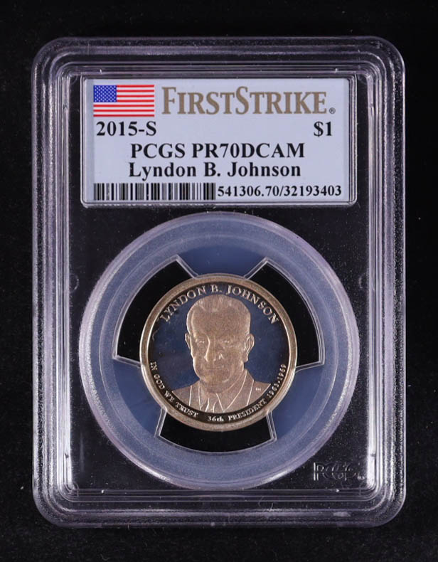 2015-S Johnson Gold Dollar First Strike (PCGS PR70DCAM) at PristineAuction.com 2015-S Johnson Gold Dollar First Strike (PCGS PR70DCAM) at PristineAuction.com