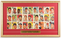 1954 Topps Uncut Card Sheet Custom Framed Display with Title Plaque at PristineAuction.com