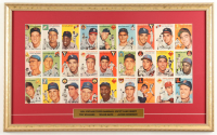 1954 Topps Uncut Card Sheet Custom Framed Display with Title Plaque at PristineAuction.com
