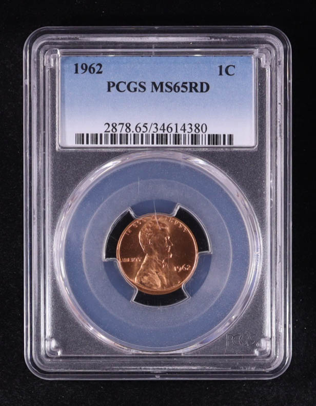 1962 Lincoln Penny (PCGS MS65RD) at PristineAuction.com 1962 Lincoln Penny (PCGS MS65RD) at PristineAuction.com