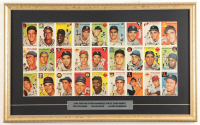1954 Topps Uncut Card Sheet Custom Framed Display with Title Plaque at PristineAuction.com