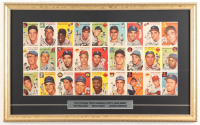 1954 Topps Uncut Card Sheet Custom Framed Display with Title Plaque at PristineAuction.com