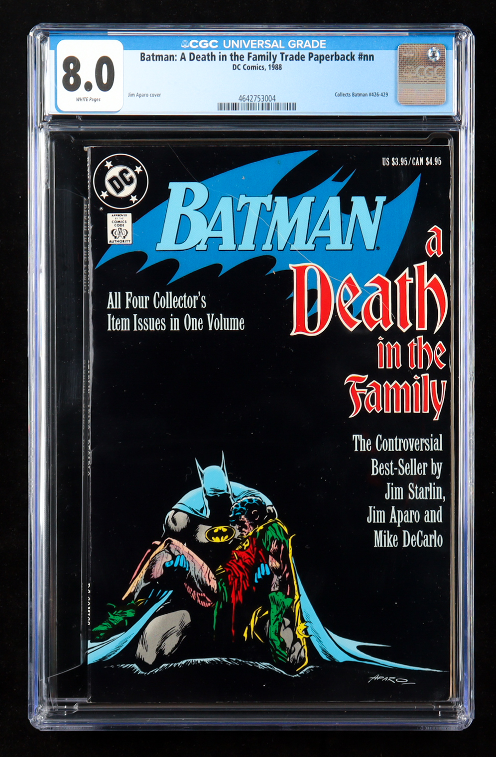 1988 "Batman: A Death In The Family" Complete Volume DC Comic Book (CGC 8.0) at PristineAuction.com 1988 "Batman: A Death In The Family" Complete Volume DC Comic Book (CGC 8.0) at PristineAuction.com