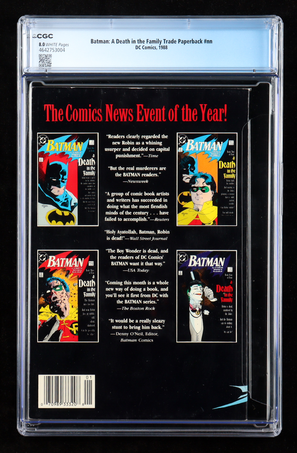 1988 "Batman: A Death In The Family" Complete Volume DC Comic Book (CGC 8.0) at PristineAuction.com 1988 "Batman: A Death In The Family" Complete Volume DC Comic Book (CGC 8.0) at PristineAuction.com