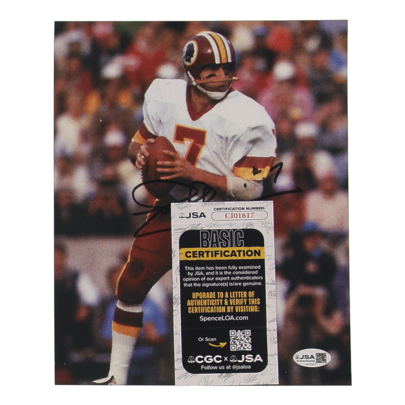 Joe Theismann Signed Redskins 8x10 Photo (JSA) at PristineAuction.com Joe Theismann Signed Redskins 8x10 Photo (JSA) at PristineAuction.com
