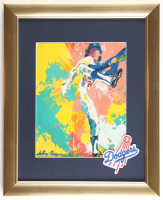 "Fernando Valenzuela" Custom Framed Neiman Art Print Display with Dodgers Logo Patch at PristineAuction.com