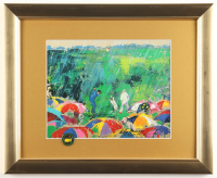 "Arnold Palmer at Augusta National Golf Club" Custom Framed Neiman Art Print Display with Masters Pin at PristineAuction.com