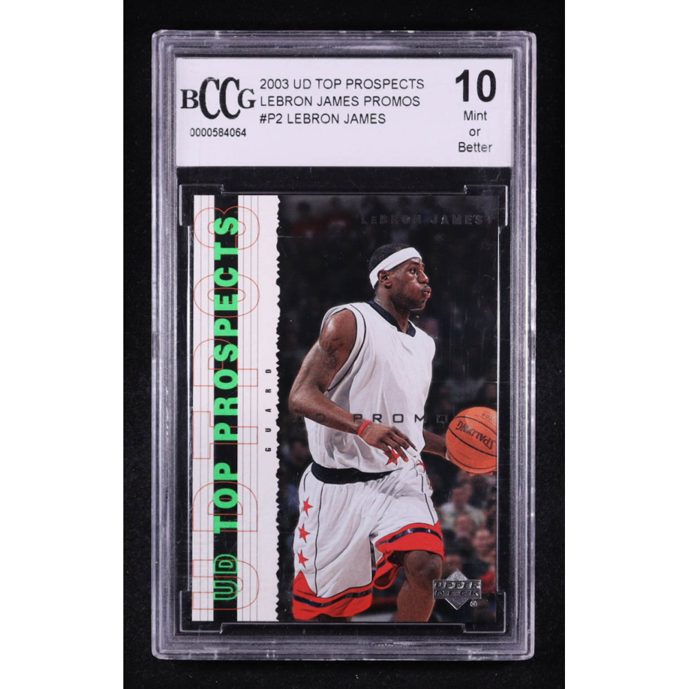 LeBron James 2003 Upper Deck Top Prospects LeBron James Promos #P2 (BCCG 10) at PristineAuction.com