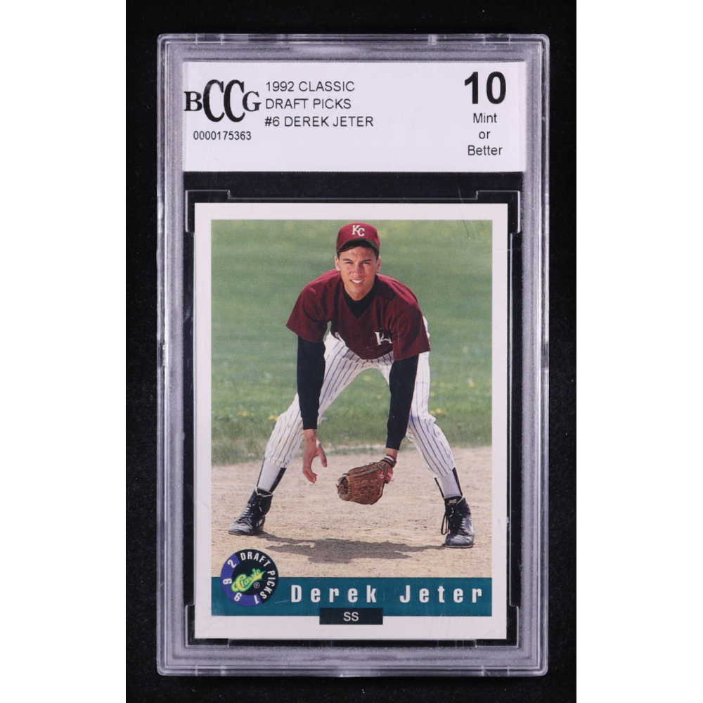 Derek Jeter 1992 Classic Draft Picks #6 RC (BCCG 10) at PristineAuction.com