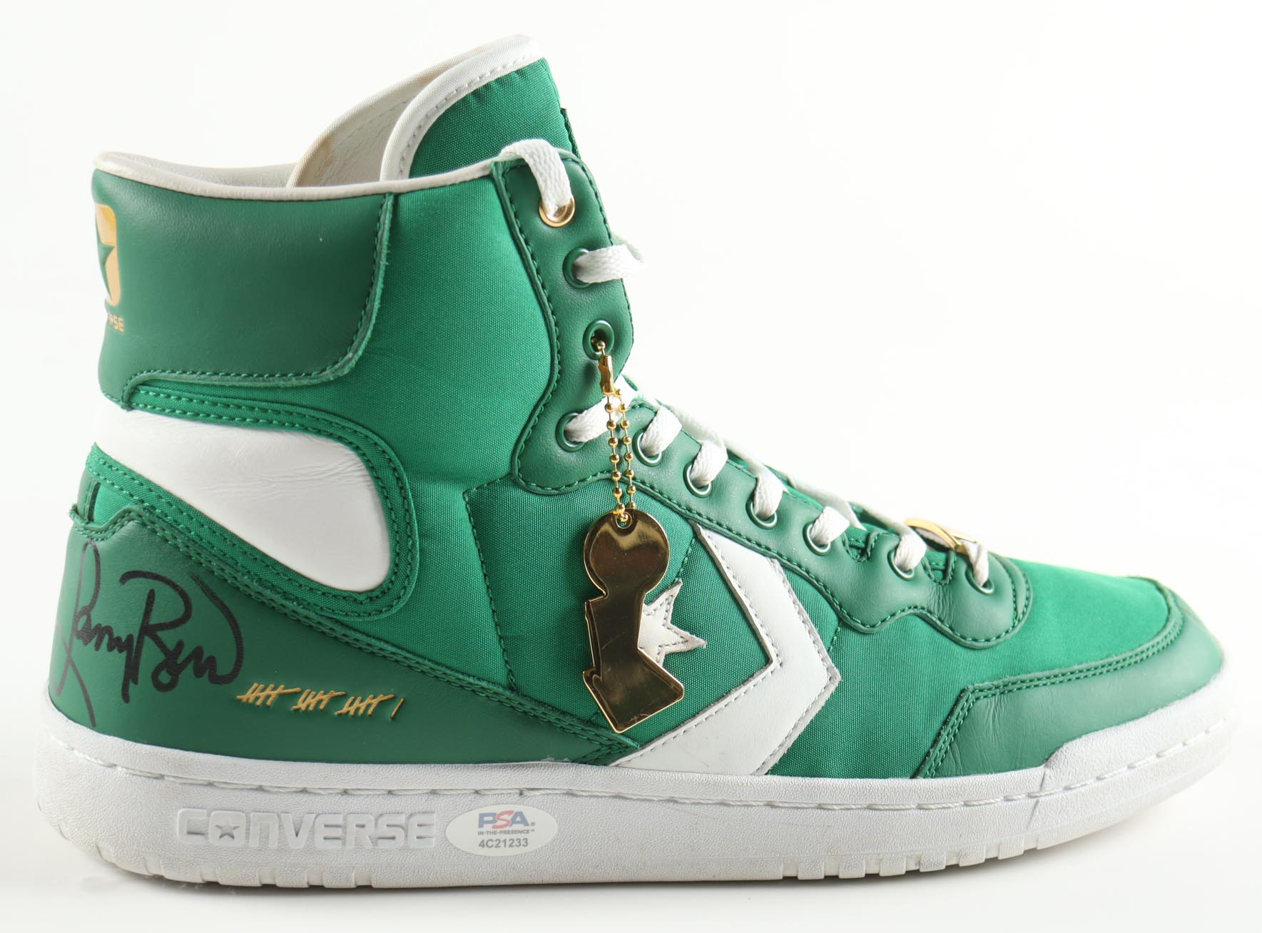 Larry Bird Signed Converse Retired Special Edition 1984 Celtics Championship Basketball Shoe in Wood & Glass Display Case (PSA) at PristineAuction.com Larry Bird Signed Converse Retired Special Edition 1984 Celtics Championship Basketball Shoe in Wood & Glass Display Case (PSA) at PristineAuction.com