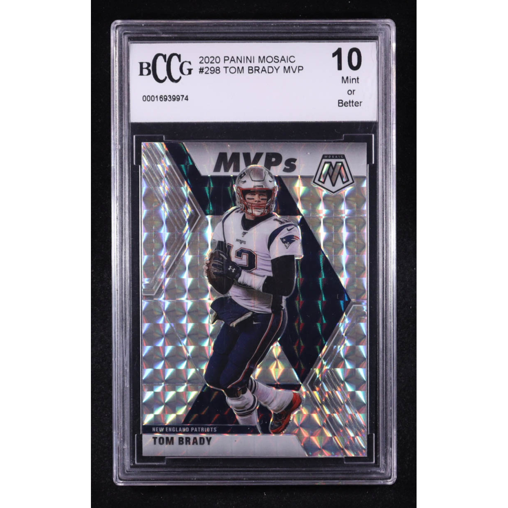Tom Brady 2020 Panini Mosaic MVP #298 (BCCG 10) at PristineAuction.com