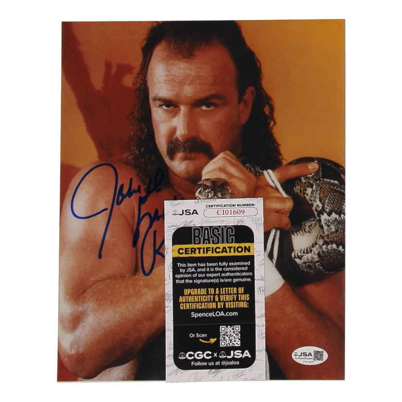Jake "The Snake" Robert Signed 8x10 Photo (JSA) at PristineAuction.com Jake "The Snake" Robert Signed 8x10 Photo (JSA) at PristineAuction.com